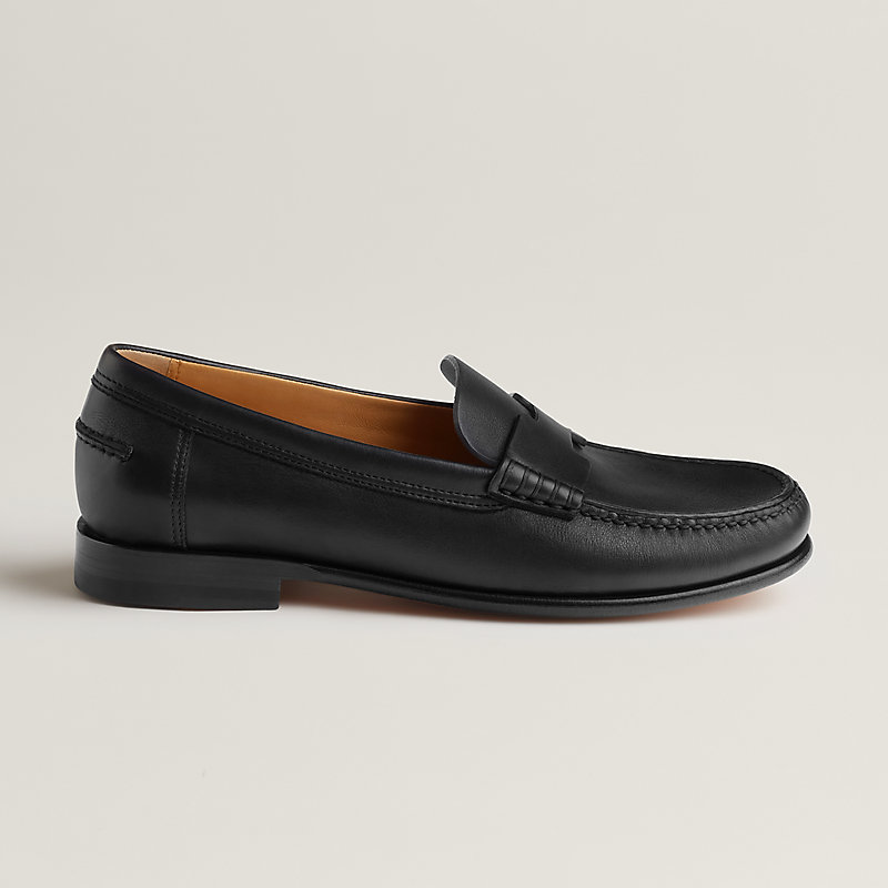 モカシン 《ケネディ》 - ブラック | Hermès - エルメス-公式サイト